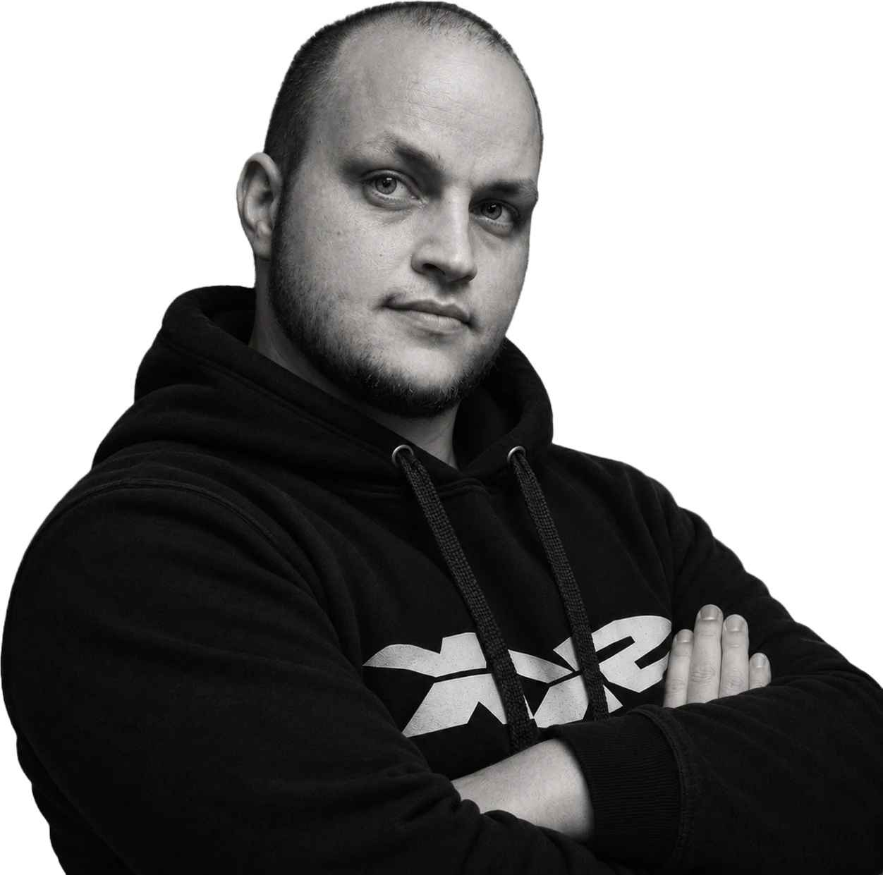 Benjamin „Bletten“ mit verschränkten Armen